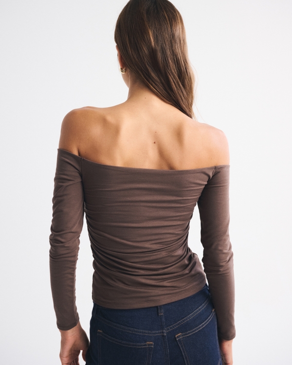 Bra-Free Off-The-Shoulder Hardware Top