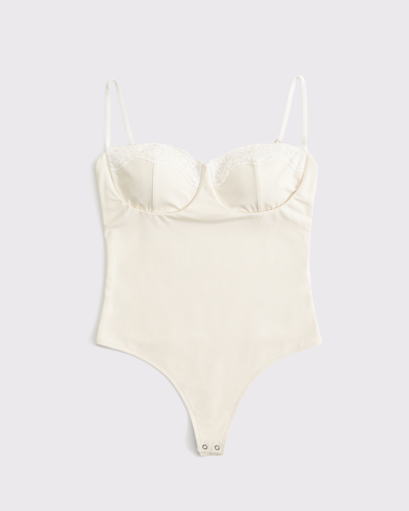 Bra-Free Lace-Trim Bodysuit