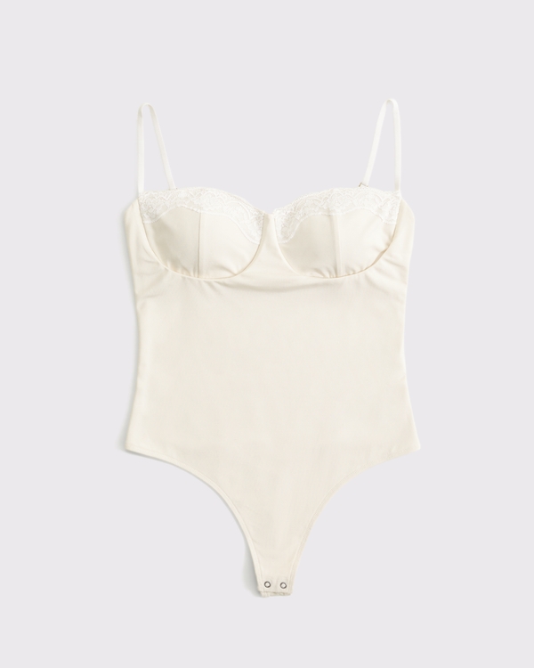 Bra-Free Lace-Trim Bodysuit
