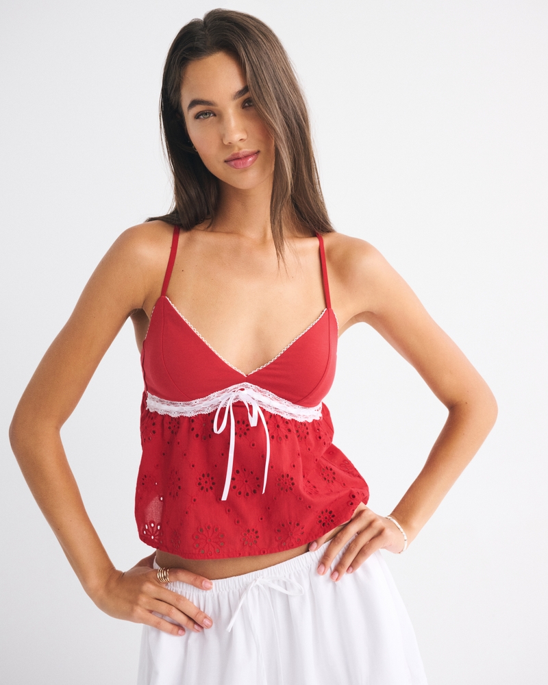 Bra-Free Eyelet Cami