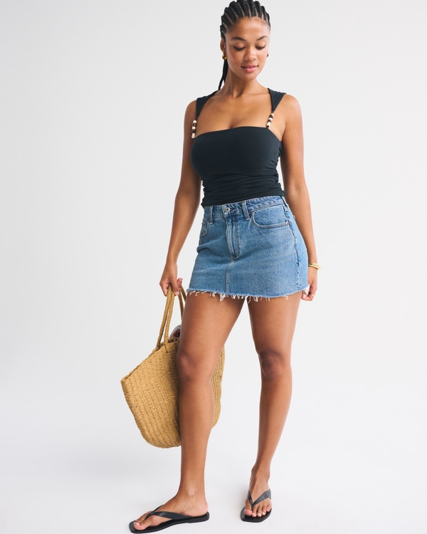 The A&F Ava Beaded Top, Black view 2