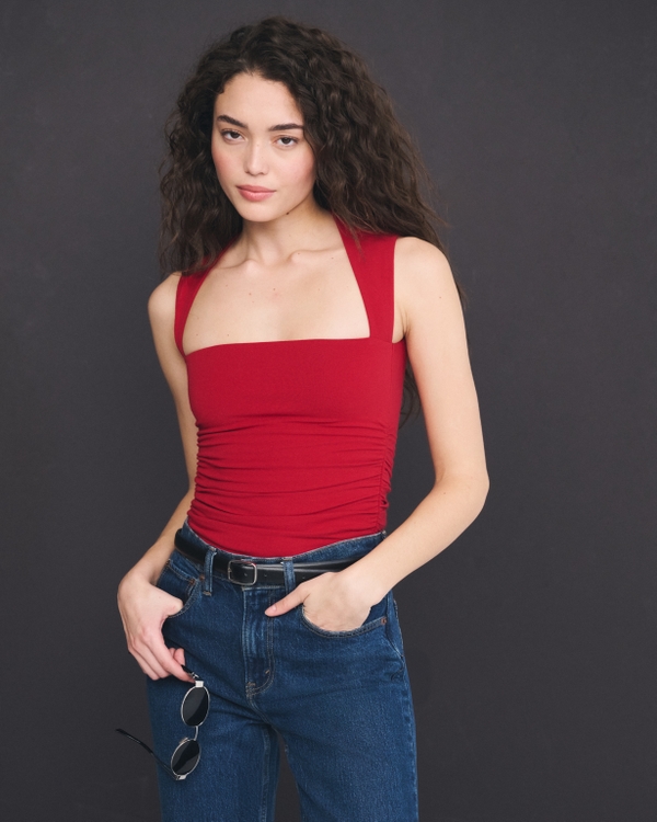 The A&F Ava Top, Fiery Red view 1