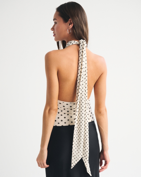 Multiway Mesh Top, Cream Dot view 2