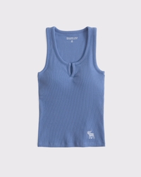 ブラフリー リブ アイコン ノッチネック タンクトップ