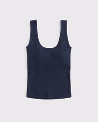 Bra-Free Rib Scoopneck Tank