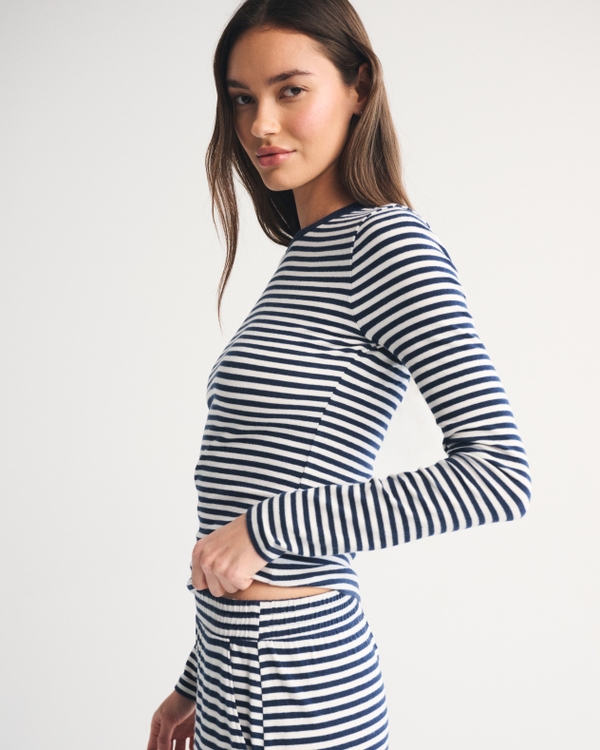 Long-Sleeve Cozy Lounge Knit Tee