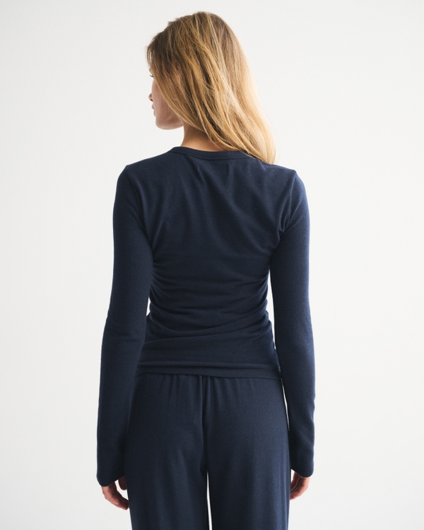 Long-Sleeve Cozy Lounge Knit Tee