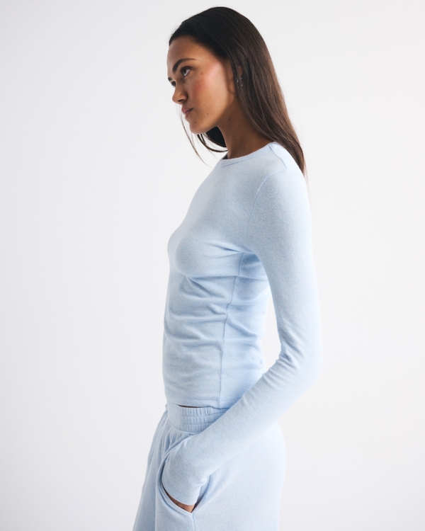 Long-Sleeve Cozy Lounge Knit Tee