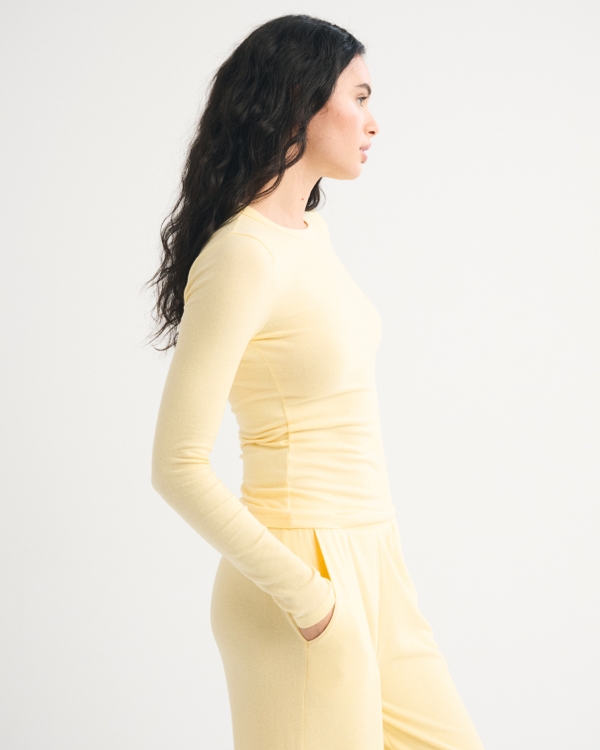 Long-Sleeve Cozy Lounge Knit Tee