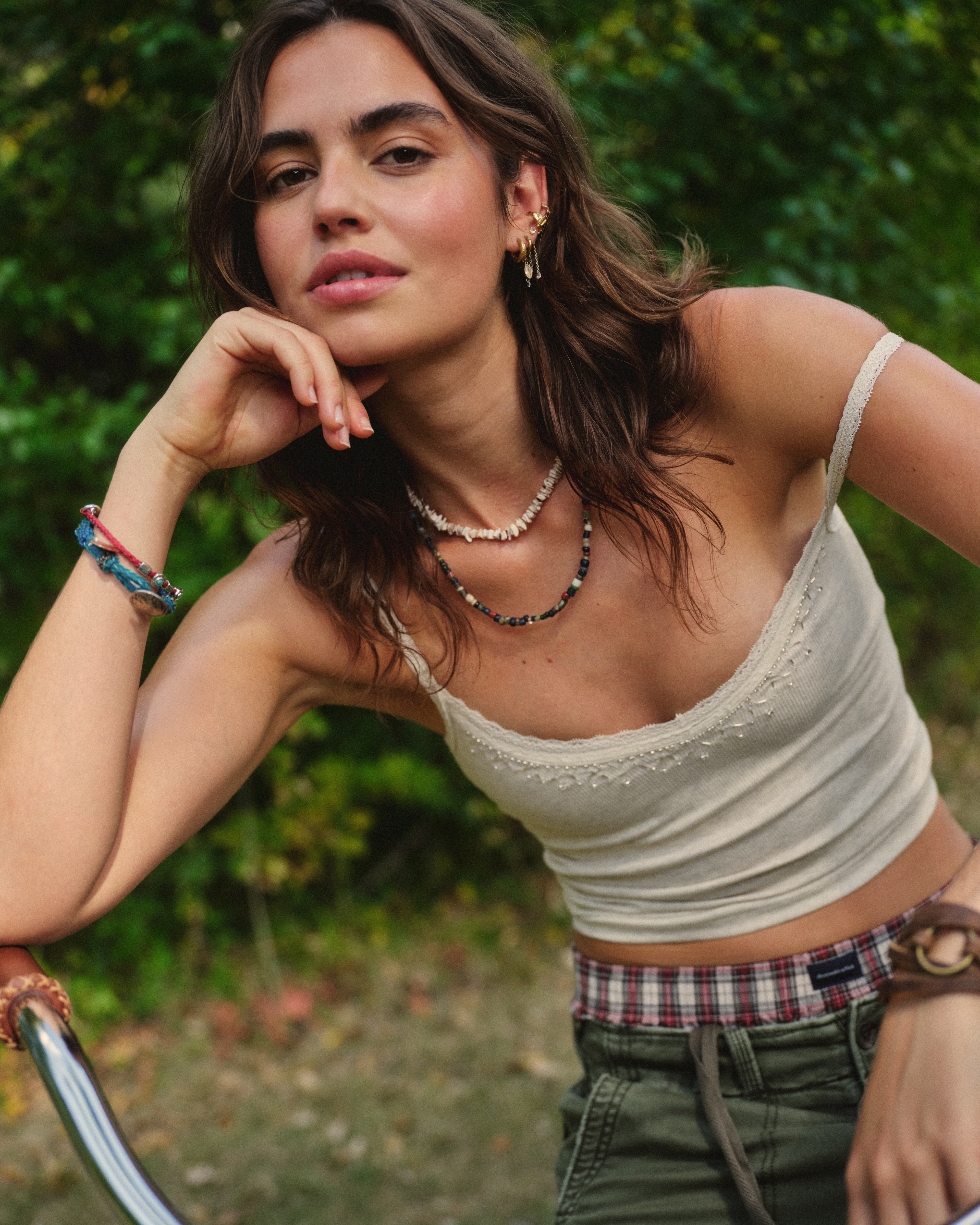 Женские топы Abercrombie & Fitch Embellished Rib Cami — фото 2