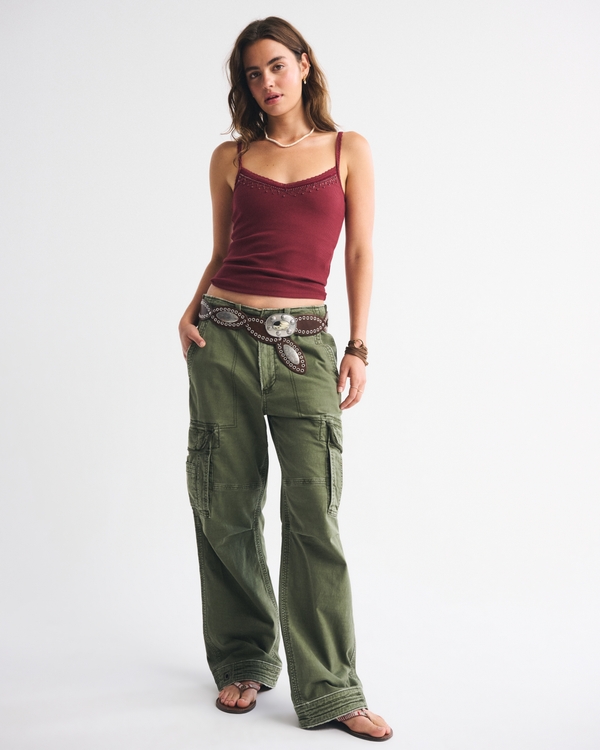 Embellished Rib Cami, Red Wine view 2