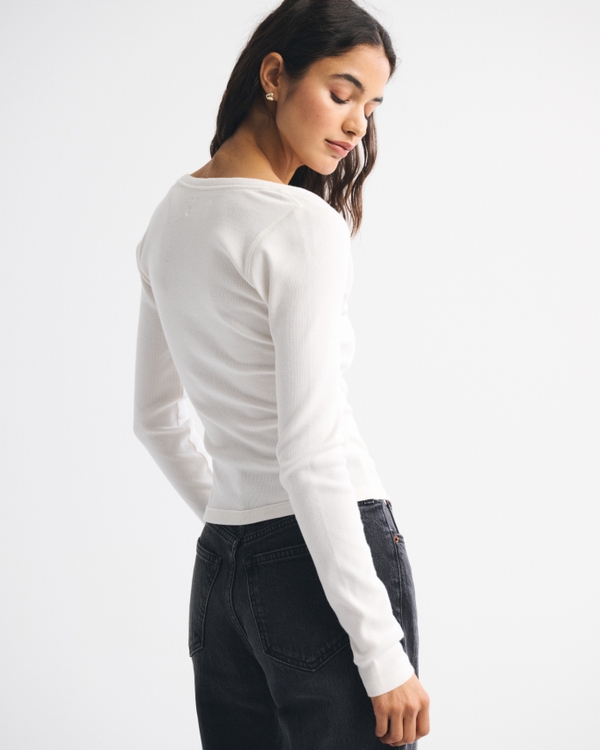 Long-Sleeve Rib Henley