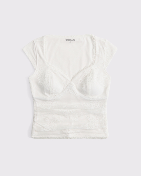A&F Zoe Bra-Free Lace Top