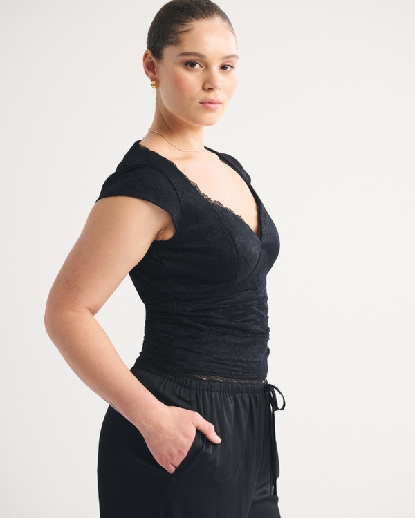 A&F Zoe Bra-Free Lace Top