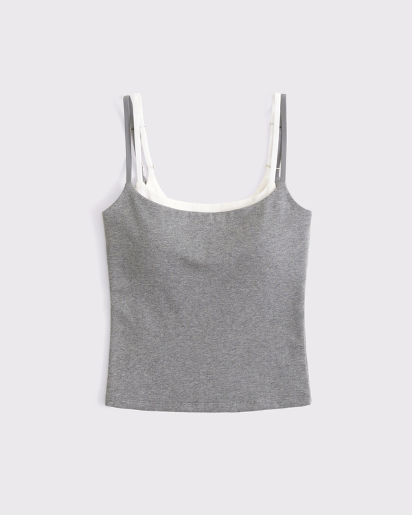 Women's Bra-Free Double-Layered 90s Cami | Women's Tops