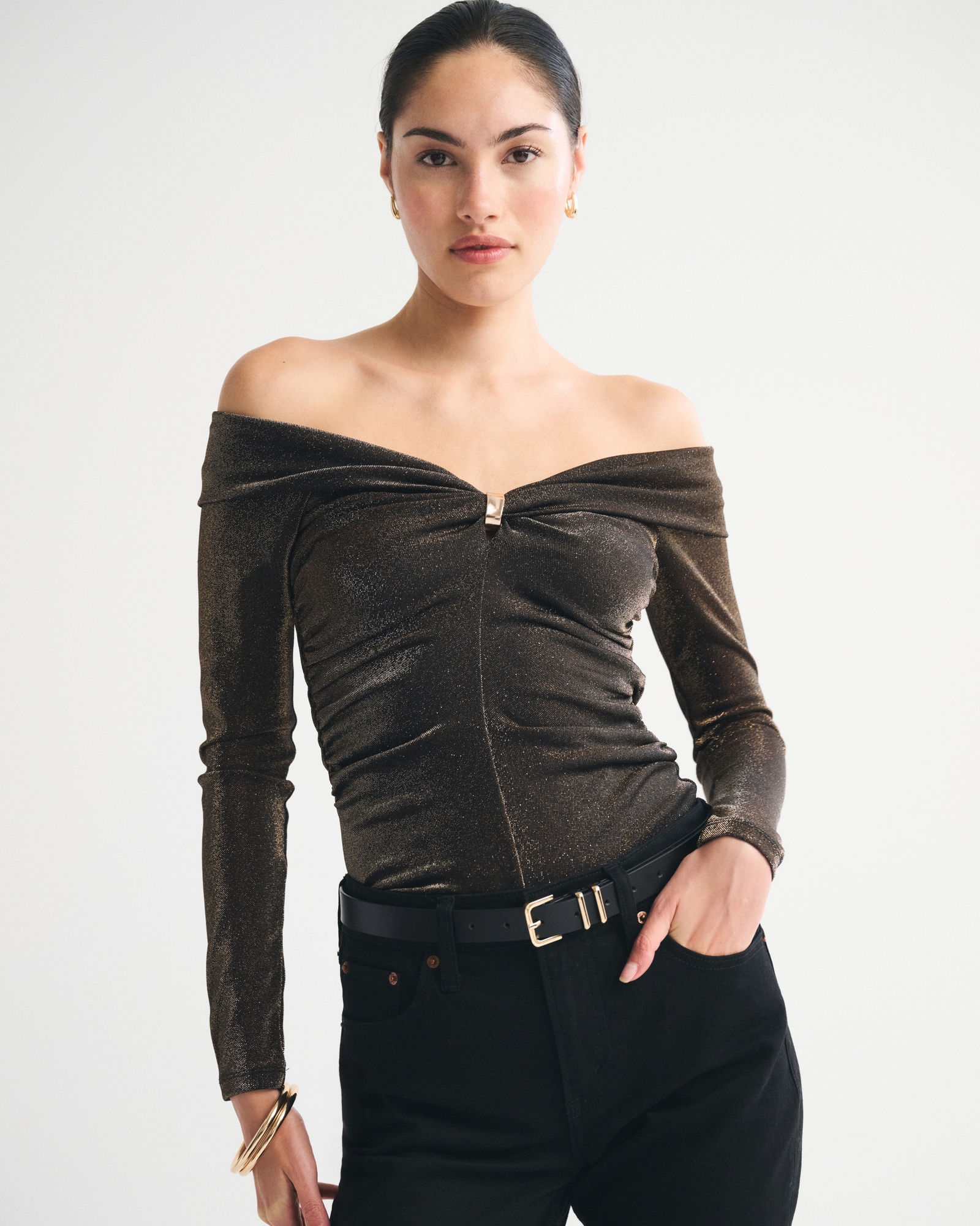 Off-The-Shoulder Hardware Top