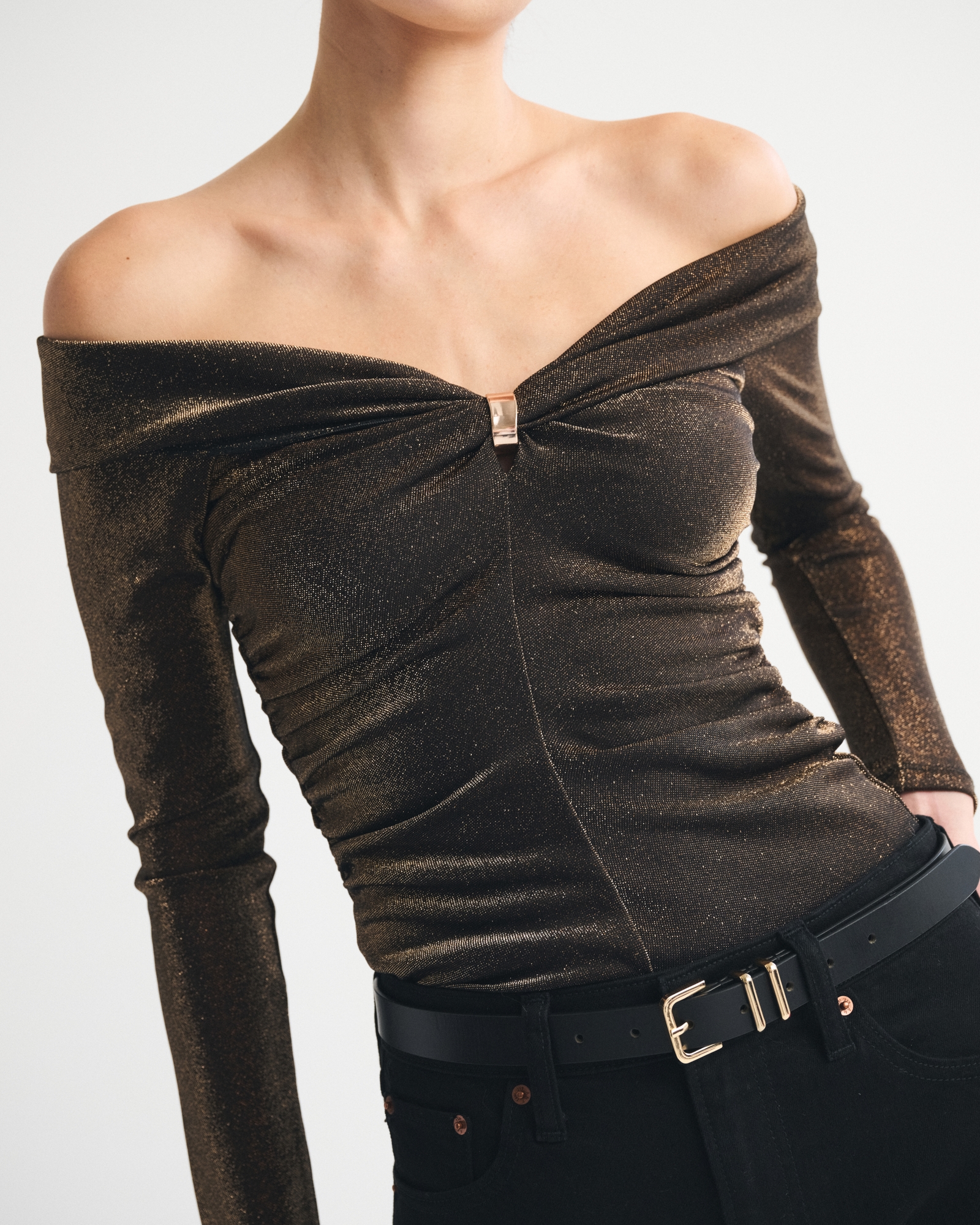 Off-The-Shoulder Hardware Top