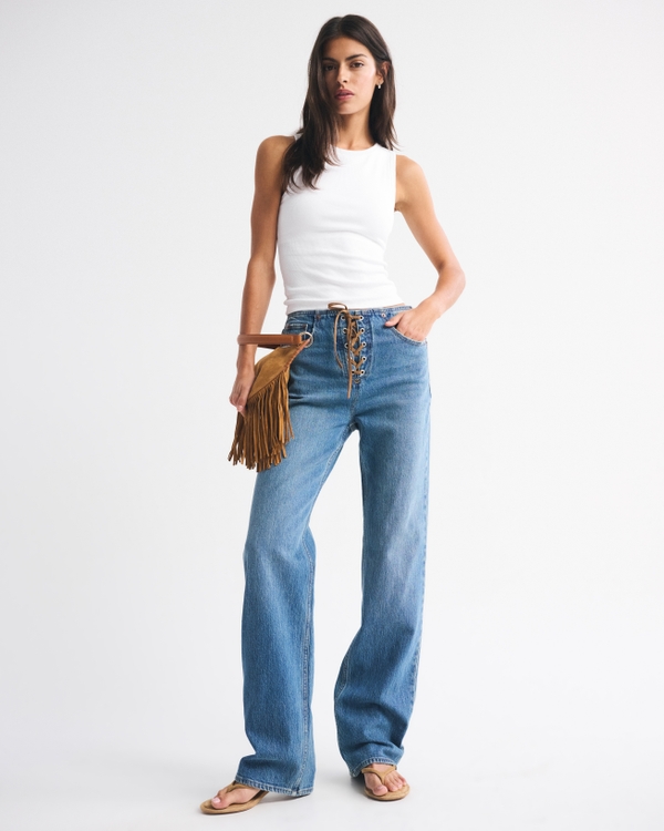 Bra-Free High-Neck Rib Tank, Wit view 2