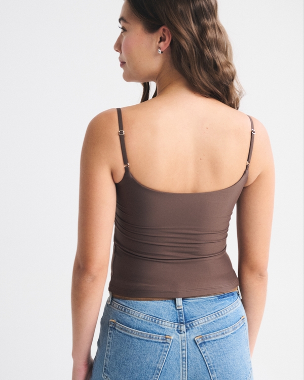Abercrombie & Fitch ブラウンキャミソール XS Women's Bra-Free Snatched Seamless 90s Cami | Women's Tops