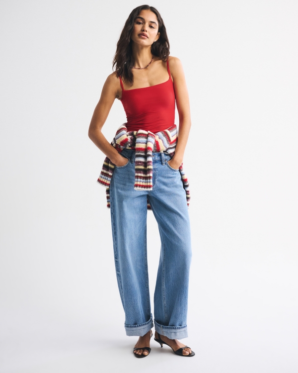 Bra-Free Soft Matte Seamless 90s Cami, Vivid Red view 2