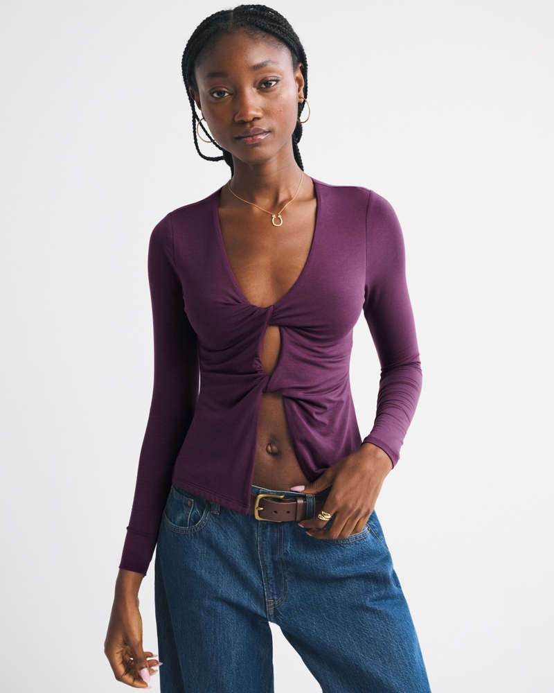 トップス Twist French Sleeve Top KIC_139-6211-00415-680_model3?