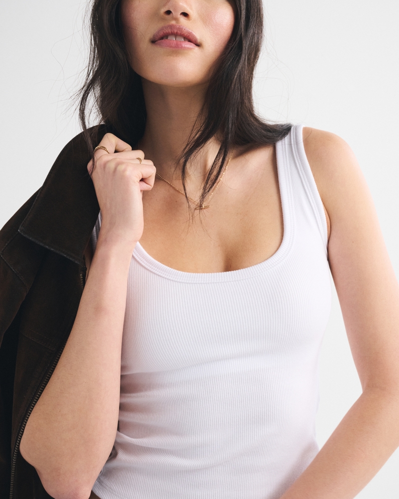 Bra-Free Rib Scoop Neck Tank - thumbnail 9