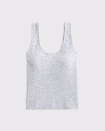 Bra-Free Rib Scoopneck Tank