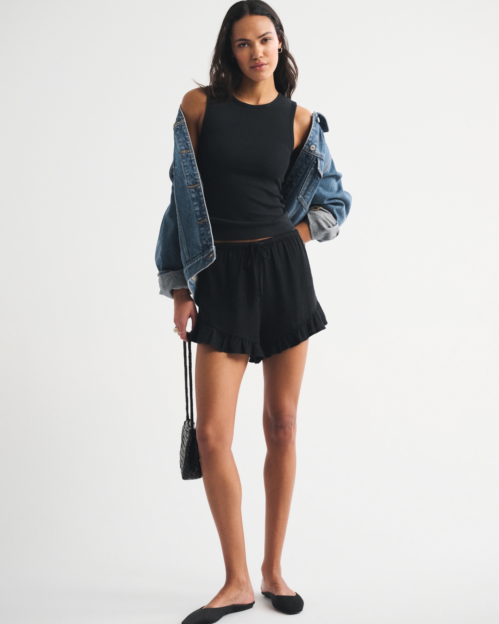 Bra-Free High-Neck Rib Tank