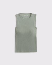 Bra-Free Rib High-Neck Tank