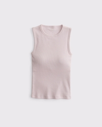 Bra-Free Rib High-Neck Tank