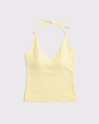 Top con allacciatura al collo in tessuto Snatched Seamless da indossare senza reggiseno