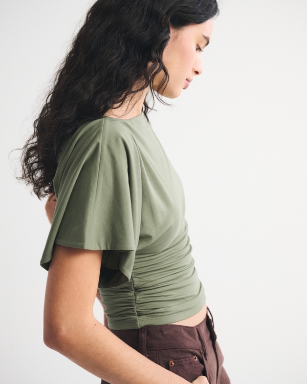 Flutter Sleeve Slash Top