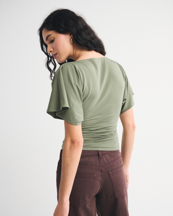 Flutter Sleeve Slash Top