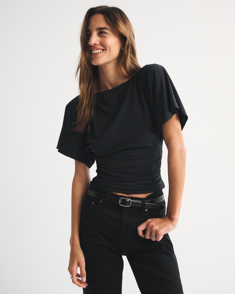 Flutter Sleeve Slash Top - thumbnail 8