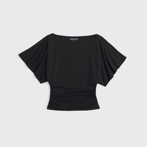Женские топы Abercrombie & Fitch Flutter Sleeve Slash Top