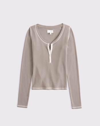 Long-Sleeve Rib Henley from Abercrombie & Fitch - $19.99