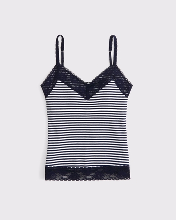 Bra-Free Lace-Trim Rib Cami from Abercrombie & Fitch - $35