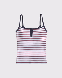 Bra-Free Rib Henley Tank