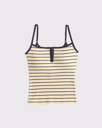 Bra-Free Rib Henley Tank
