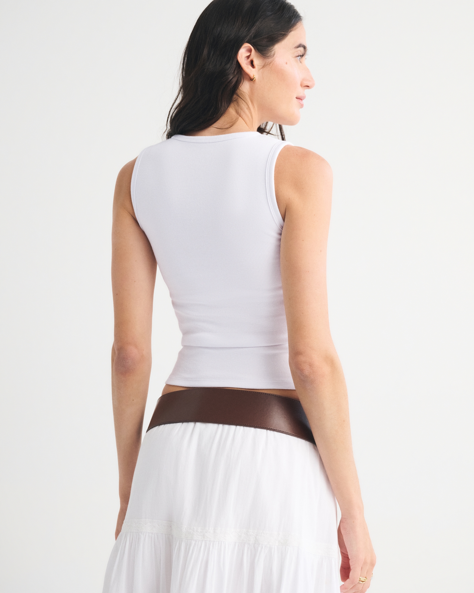 Women's Bra-Free Rib High Neck Tank | Women's Tops | Abercrombie.com