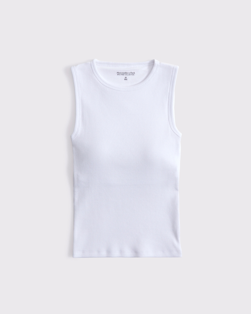 Women's Bra-Free Rib High-Neck Tank | Women's Tops | Abercrombie.com