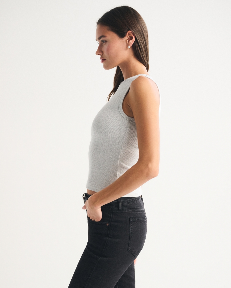 Bra-Free Rib High Neck Tank - thumbnail 8