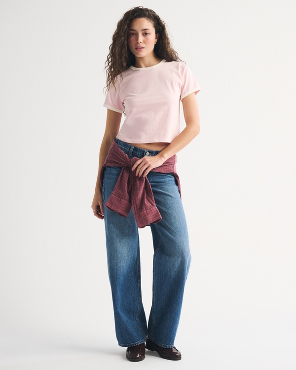 Essential Polished Body-Skimming Tee, Pale Lilac view 2