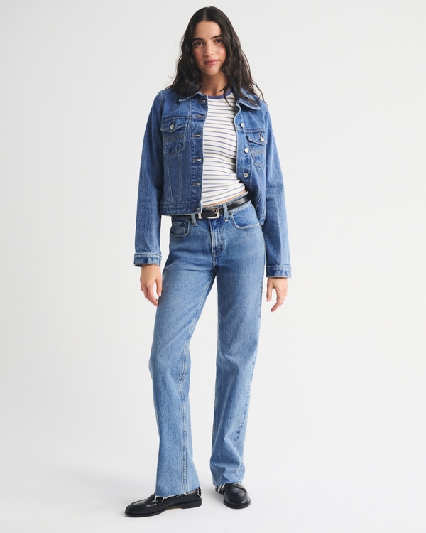 Bra-Free Rib High-Neck Tank, Blue Stripe view 2