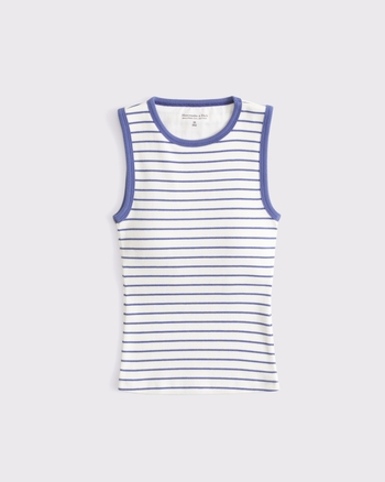 Bra-Free Rib High-Neck Tank from Abercrombie & Fitch - $18.99