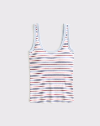 Bra-Free Rib Scoopneck Tank