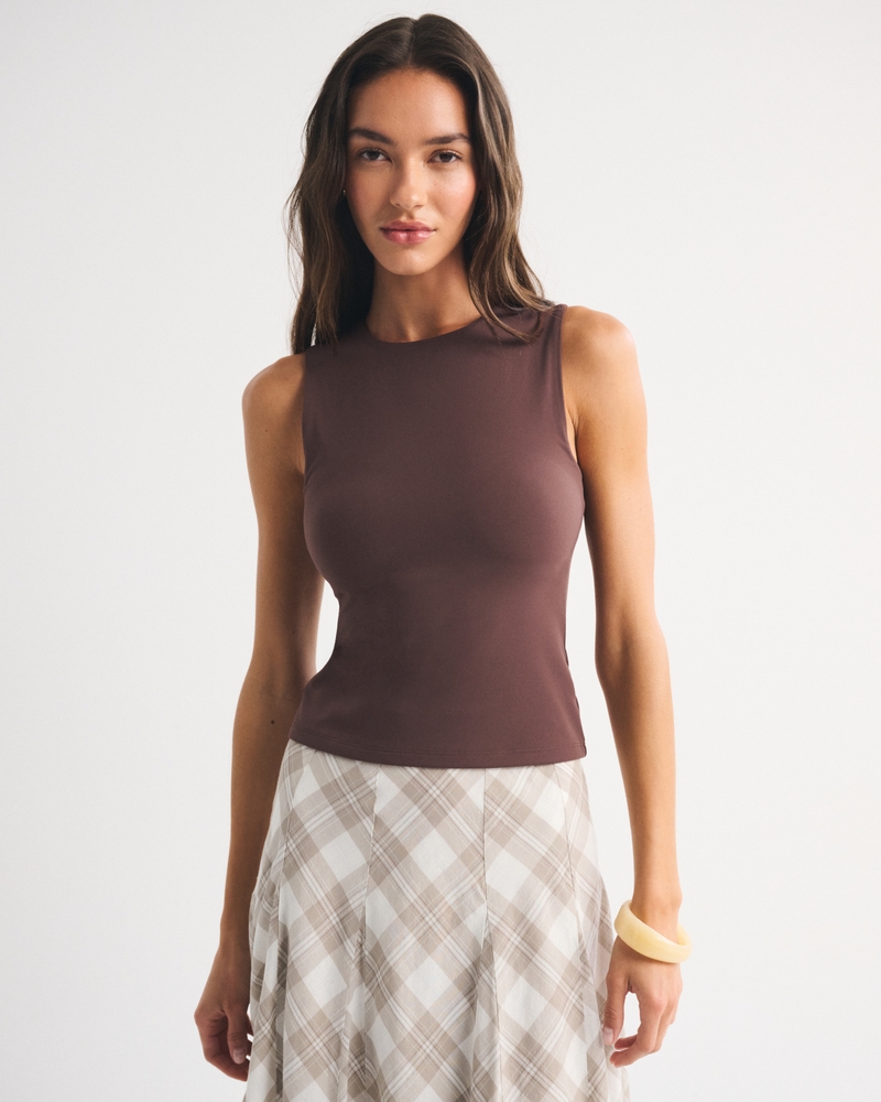 Bra-Free Seamless Fabric High-Neck Tank - thumbnail 4