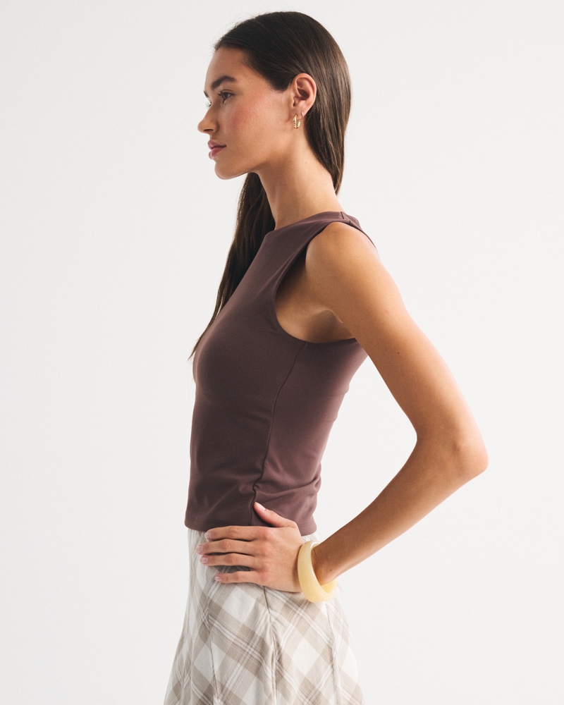 Bra-Free Seamless Fabric High-Neck Tank - thumbnail 5