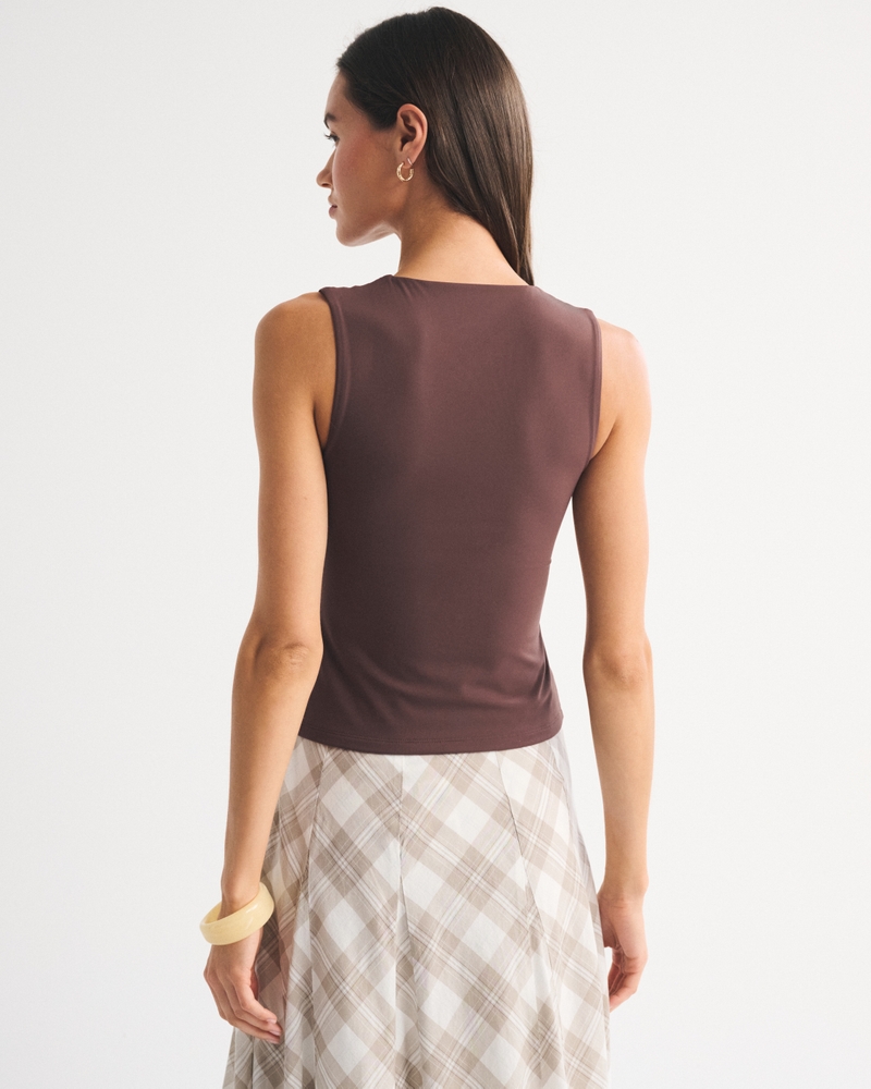 Bra-Free Seamless Fabric High-Neck Tank - thumbnail 6