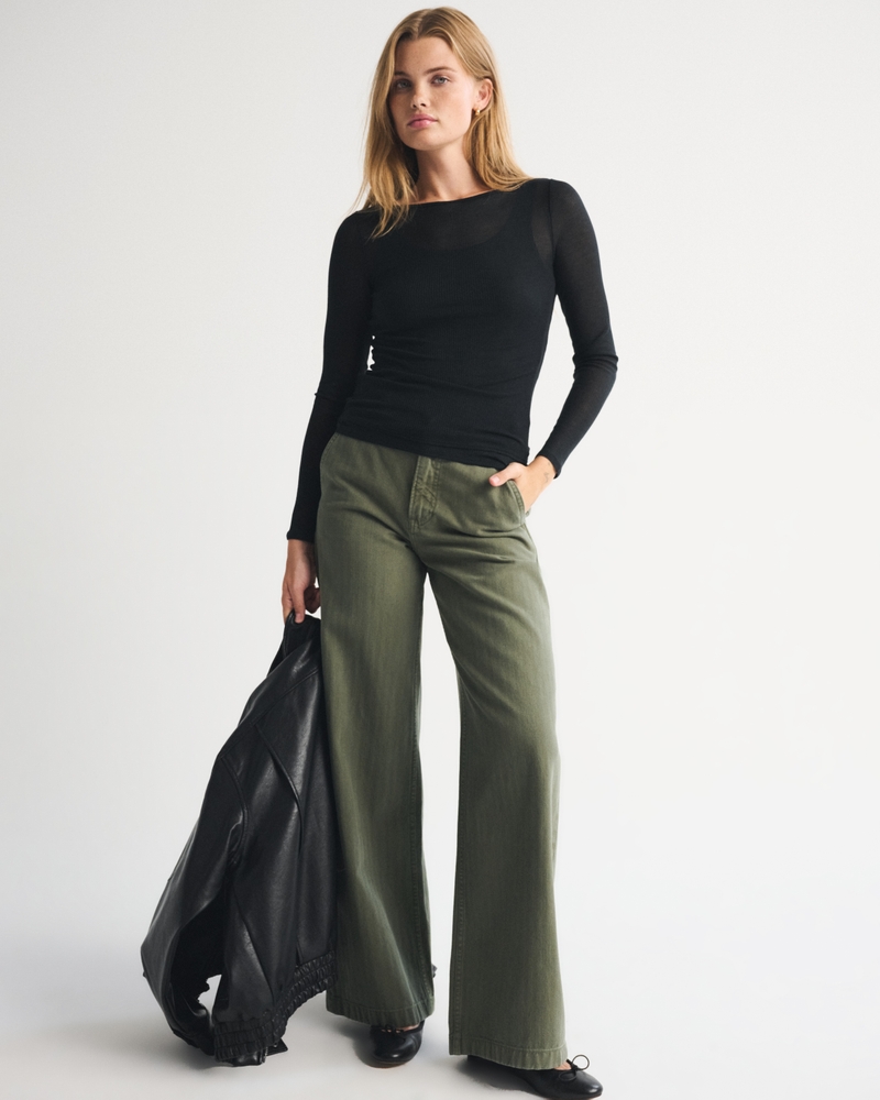 Long-Sleeve Rib Top and Tank Set - thumbnail 10